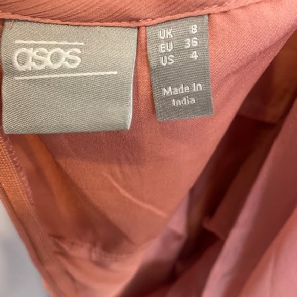 ASOS halter tie neck midi dress in pleat - Picture 5 of 6